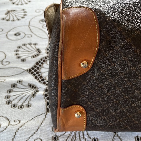 Rioni Moda Italia Large Boston Bag Satchel Handbag with Exterior Pockets - Picture 8 of 15